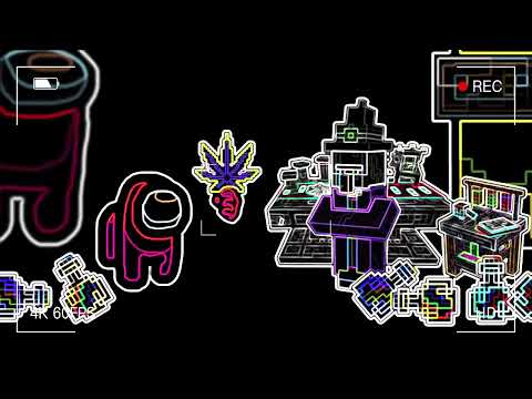 Mini Crewmate Kills MINECRAFT Characters - Part 1 | Among Us neon skin