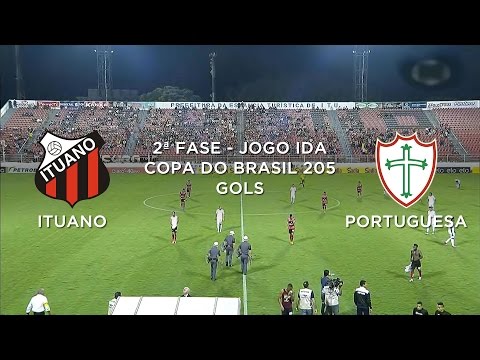 Gols - Ituano-SP 1 x 1 Portuguesa-SP - Copa do Brasil - 23/04/2015