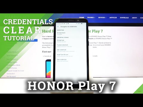 How to Erase Certificates and Licenses in Honor Play 7 - Clear Credentials