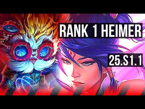 HEIMERDINGER vs FIORA (TOP) | Rank 1 Heimer | KR Challenger | 25.S1.1
