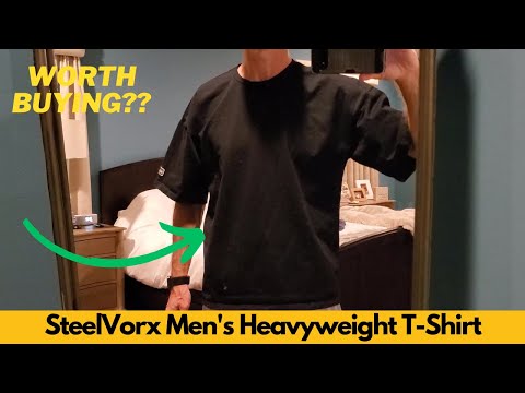 SteelVorx Men's Heavyweight T Shirt 11 Oz Cotton Crew Neck Tee, Loose Fit Short Sleeve - Worth It?