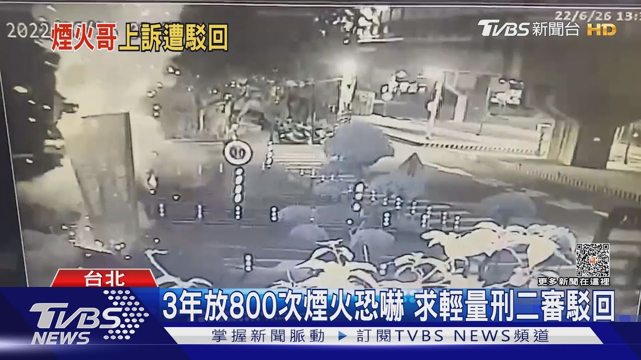 3年放800次煙火恐嚇　求輕量刑二審駁回
