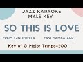 So this is love (Cinderella) Samba version - Jazz backing track - male key