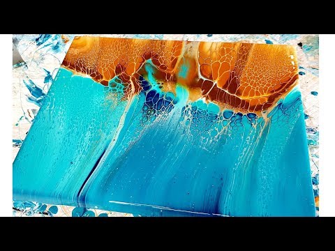 #667 'Beach Scene' Acrylic Swipe Pour Using Sheleeart Bloom Recipe