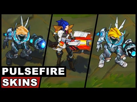 All Pulsefire Skins Caitlyn and Ezreal Legendary and Ultimate Skins Spotlight League of Legends
