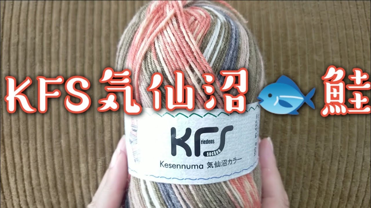 【毛糸レビュー🧶】KFS気仙沼　鮭🐟️で靴下編んでみた✨