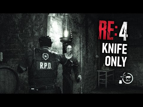 How to Clear the Wine Cellar KNIFE ONLY - Total Stealth - Professional - No Damage | RE4 Remake