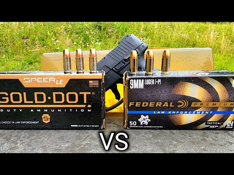 Speer Gold Dot vs Federal HST Ballistic Gel Test \u0026 Review 9mm +P 9x19