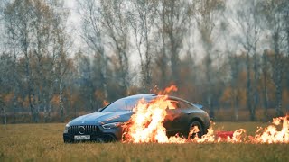 Mercedes-AMG GT 63S  Very Expensive Car On Fire #B