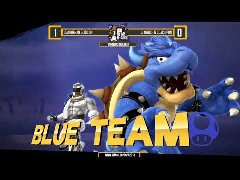 PSpA2018 | DanTheMan & Justin vs J.Moosh & CoachPun - Winners Round 1 - Smash 4 Doubles