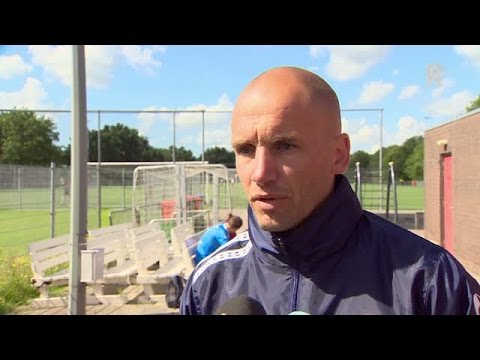 Excelsior-trainer Mitchell van der Gaag na afloop van ARC-Excelsior