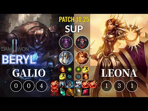 DWG BeryL Galio vs Leona Sup - KR Patch 10.25