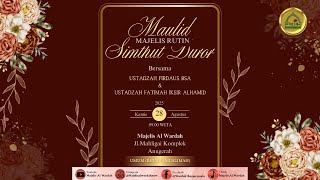 Download lagu 🔴LIVE MAJELIS RUTIN PEMBACAAN MAULID SIMTHUTDUROR  MT.ALWARDAH KAMIS 28 AGUSTUS 2025 mp3