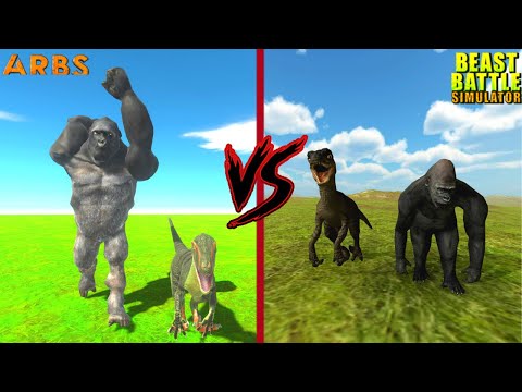 RAPTOR AND KING KHUNG COMPARISON   ARBS VS BEAST BATTLE SIMULATOR