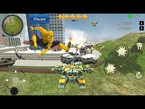 Flying Spider Rope Hero Crime City - Frog Spider Ninja Gangster Battle | Android GamePlay