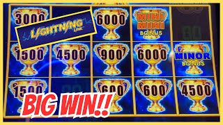 🏎️BIG WIN on Lightning Link⚡️Checkered Flag Slot🍀 We got the Trophies over and over in Las Vegas!!