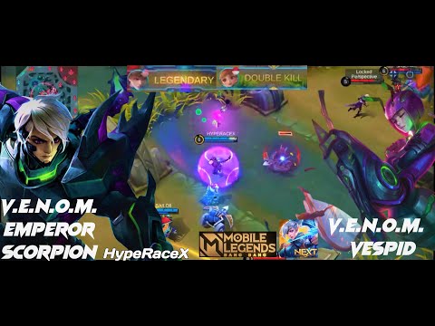 V.E.N.O.M. Emperor Scorpion 💜 V.E.N.O.M. Vespid (Gusion-X-Angela) Combo (HypeRaceX&bloodz) MLBB.