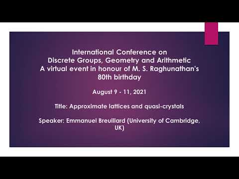 Lecture14: August 11, 2021: Emmanuel Breuillard (University of Cambridge, UK)