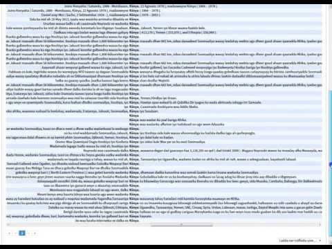 Somaliska Korp 1--4. Hur man söker.