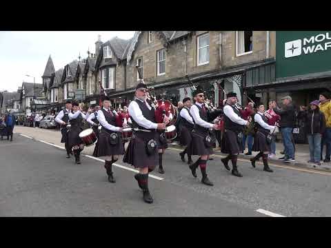 Barrhead & District Pipe Band @ Pitlochry Highland Games Street Parade 2025
