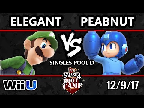 S4BC Smash 4 - PES | Peabnut (Mega Man) vs BSD | Elegant (Luigi) - WiiU Pools