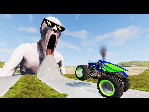 Epic Escape From The Shy Guy (SCP-096) Monster Truck VS Giant Bulge With SCP THUG LIFE BeamNG.Drive