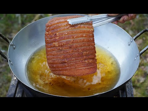 Easy Deep Fried Pork Belly Recipe | Crunchy Pork Belly Cooking and Eating