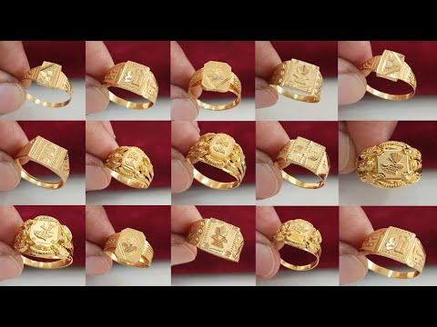 Latest gold men's ring designs 2025 with price || light weight gold gent's ring designs with price |