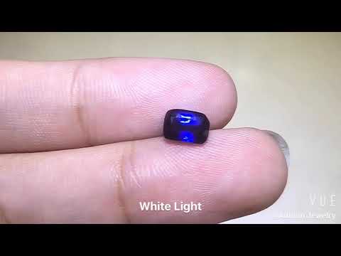Blue Sapphire Colour Change, Blue Purple Stone, 1.13CT Emerald, Rare Gemstone, K016