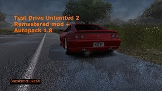 Test Drive Unlimited 2 Remastered mod - All cars from AutoPack 1.8 + unlocked all DLC cars
