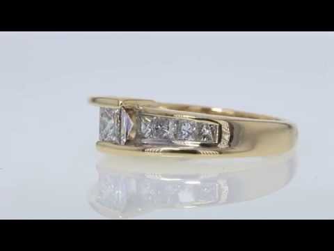 1.25CT Princess Diamond Engagement Kate McCullar 14kt Yellow Gold Ring $995