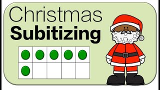 Christmas 10 Frame Subitizing: Christmas Brain Break