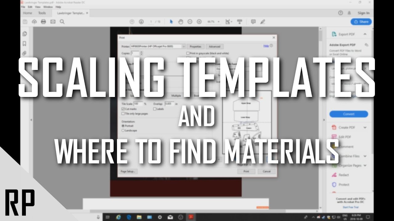 HOW TO: Scaling PDF Templates and Finding Materials