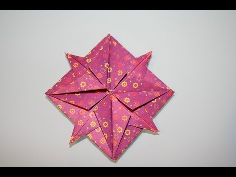 Origami Kompassrose compass rose wind rose