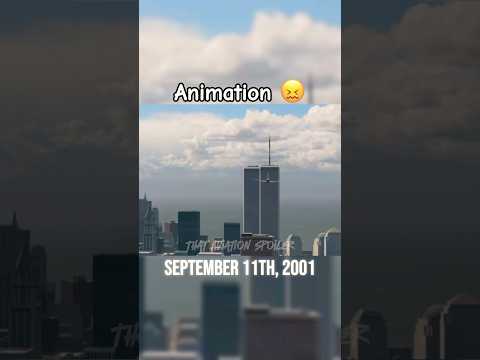 Animation V.S. Real life American Airlines flight 11 | The consequences of 9/11