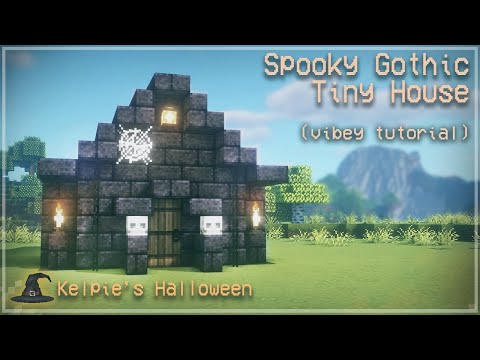 Kelpie's Halloween 🎃👻 Spooky Gothic Tiny House 🏠 Minecraft Cottagecore Goth Witch Aesthetic Tutorial