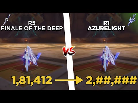 F2P Skirk vs C0R1 Skirk !! R1 Azurelight vs R5 Finale of the Deep | Genshin Impact
