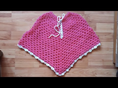 Cum croșetăm poncho copii.Crocheted poncho.Gehakelter poncho.Poncho all'uncineto.Poncho .
