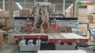 MÁY ROUTER CNC 2 BÀN 2 TRỤC ROUTER THAY DAO THỰ ĐỘNG + 1 LƯỠI CƯA