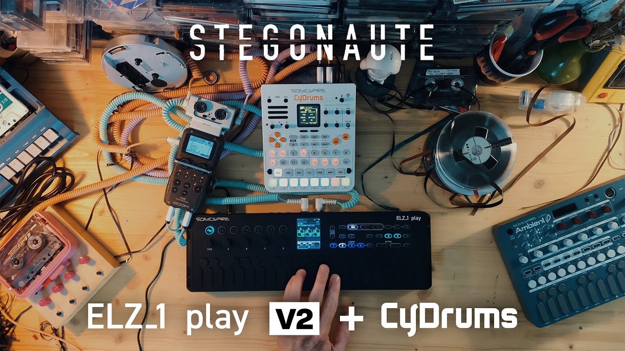 ELZ_1 play V2 + CyDrums | Stegonaute Live Composition