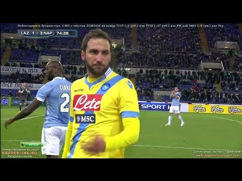72'  Gonzalo Higuain - SS Lazio 1 : 3  SSC Napoli (02/12/2013)