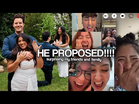 HE PROPOSED!! Surprising My Friends and Family!!!!