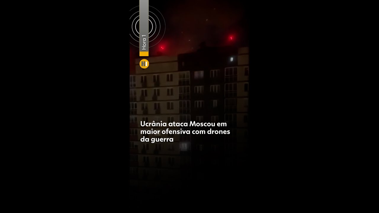 Ucrânia ataca Moscou em maior ofensiva com drones da guerra | #g1