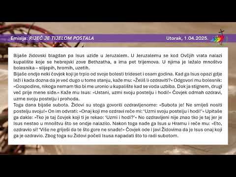 IV. korizmeni tjedan – utorak (Iv 5,1-3a.5-16)