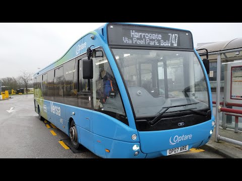 *Demonstrator* Yorkshire Tiger Optare Versa xFE OP07 ARE on 747 route to Harrogate via LBA 27/12/19
