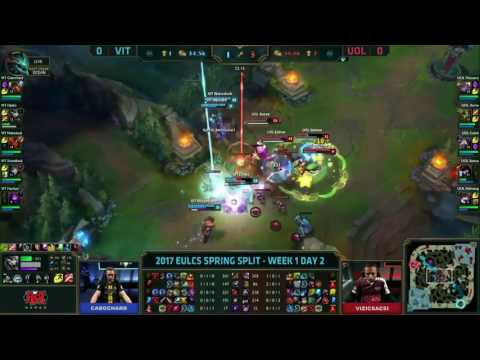 Vitality VS UOL Game 1 Highlights 2017 EULCS Spring