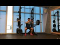 Frankenstein Squat from pins x 275b x 3 reps