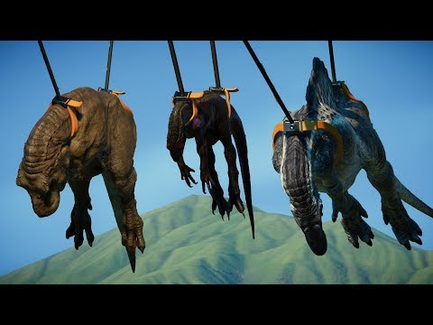 TREX MAX vs SPINOSAURUS MAX vs INDORAPTOR MAX - Jurassic World Evolution
