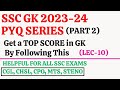 GK PYQ SERIES FOR SSC CGL,CHSL,CPO,MTS,STENO | Lecture 10  | PARMAR SSC