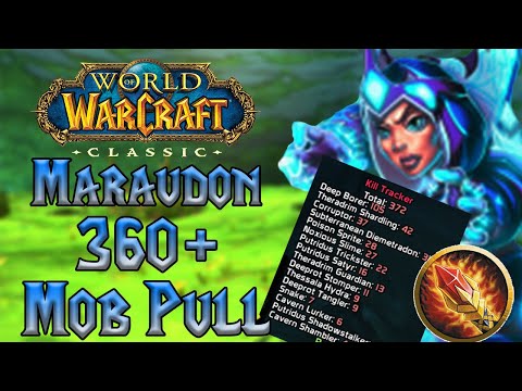 360+ Mob Maraudon Speed Boost - 13.5 Minute Run - WoW Classic AoE Gold Farm